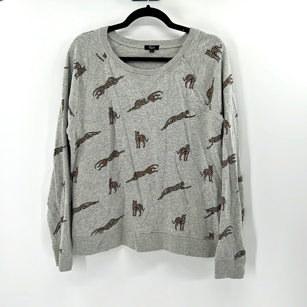 Rails Theo Jaguar Crewneck Sweatshirt - Heather Grey - XL